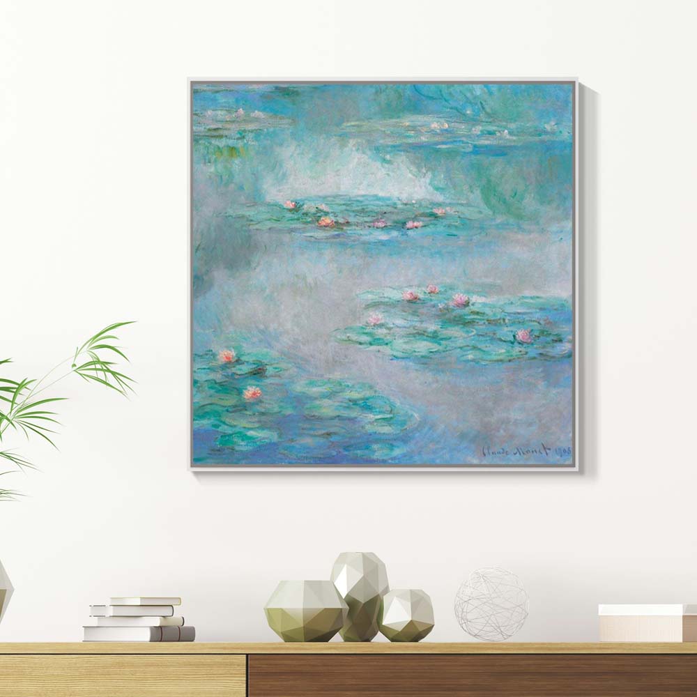 클로드 모네 그림 수련 70 x 70cm 명화 거실 현관 액자 인테리어 - 상세 이미지 2