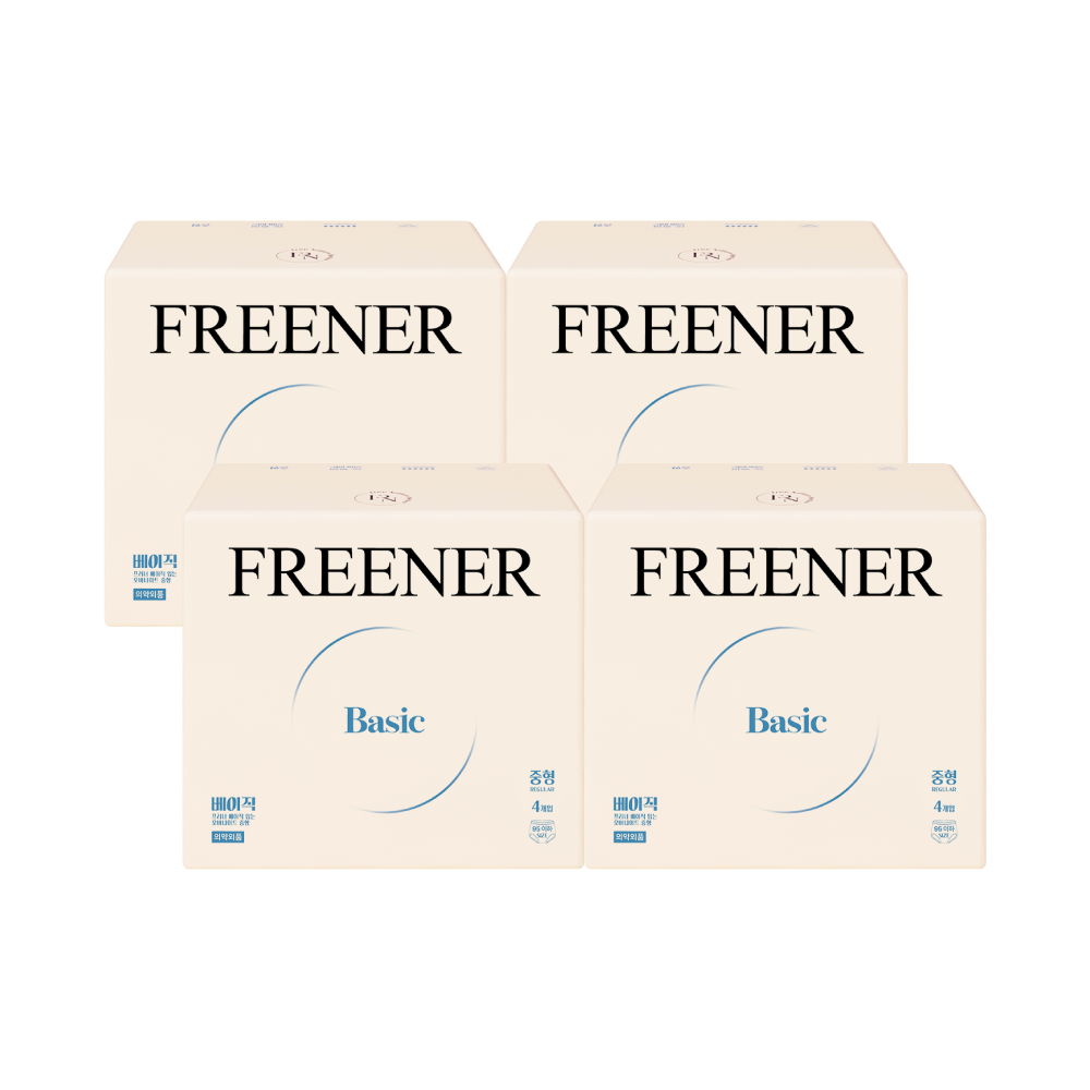 프리너 베이직 입는 오버나이트 중형/대형(팬티형) 유기농 생리대 2+2팩