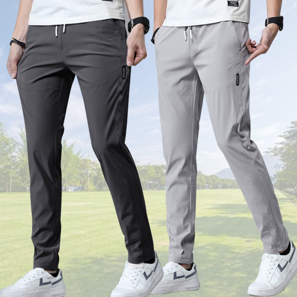 트레이닝 밴딩 팬츠 남성 고무줄 츄리닝 긴바지 남자 등산 - 상품 이미지