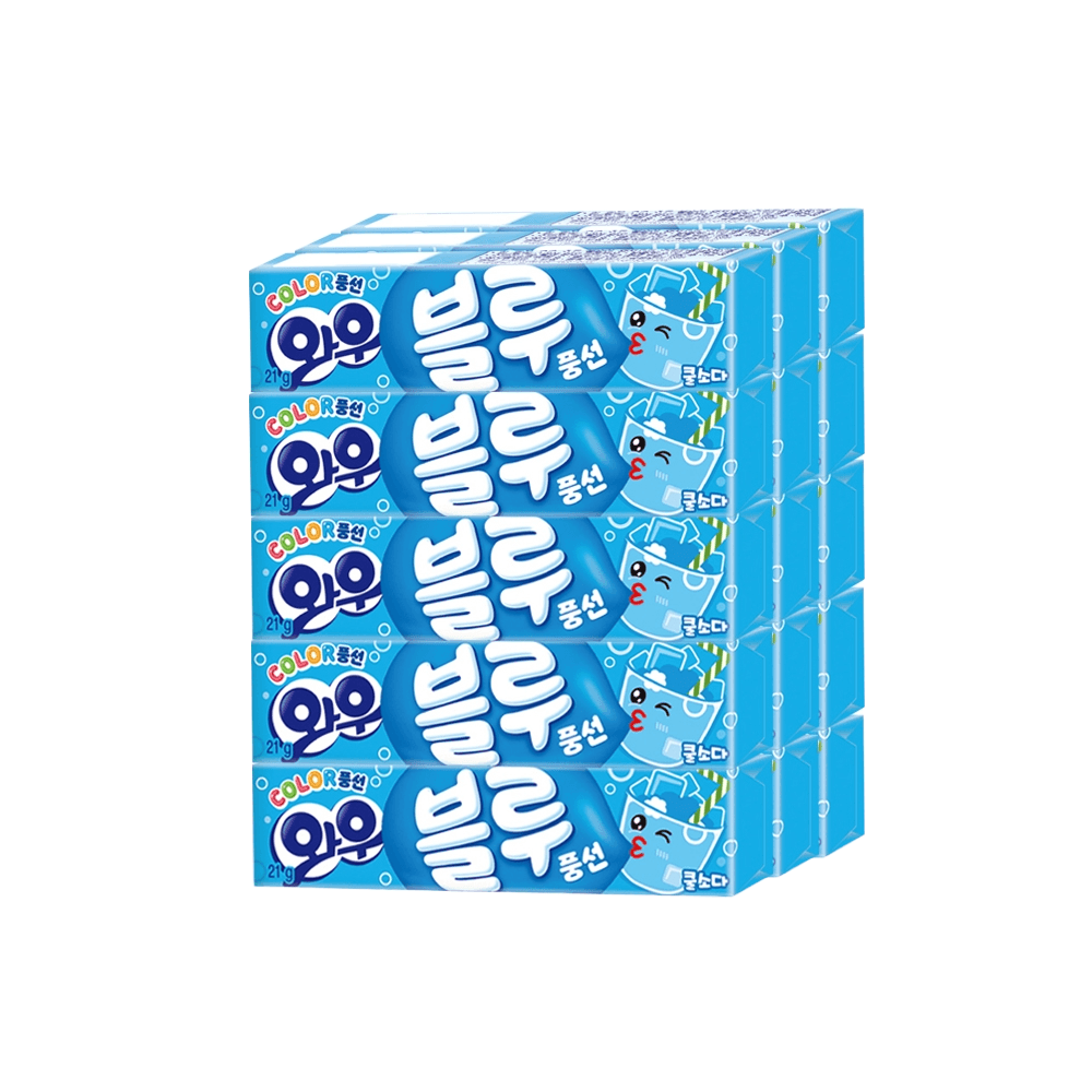 오리온 와우 레드 콜라맛 풍선껌 21g x 15개입 : 민s 마켓