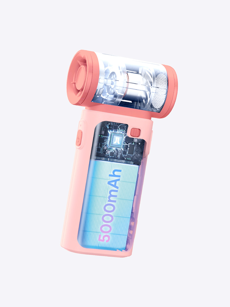 5000mAh 휴대용 손 선풍기 소형 무선 미니 선풍기 손풍기 LIFE9 파스텔핑크 이미지 8