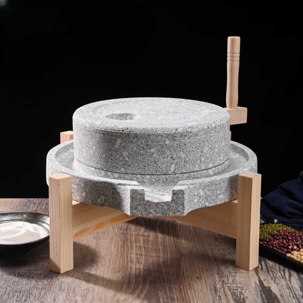 맷돌 콩비지 천연 자연석 전통 옛날 수제 콩갈기 깨 25cm - 상품 이미지