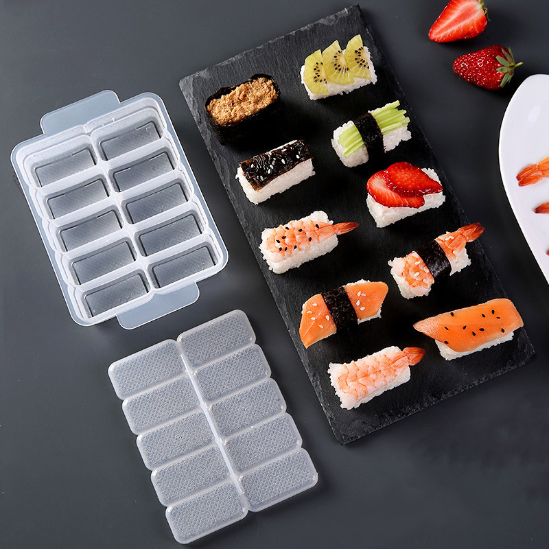 한입 미니 초밥틀 스시틀 주먹밥틀 10구 스시만들기 도시락 김밥틀 모양 쉽게만드는 - 상품 이미지
