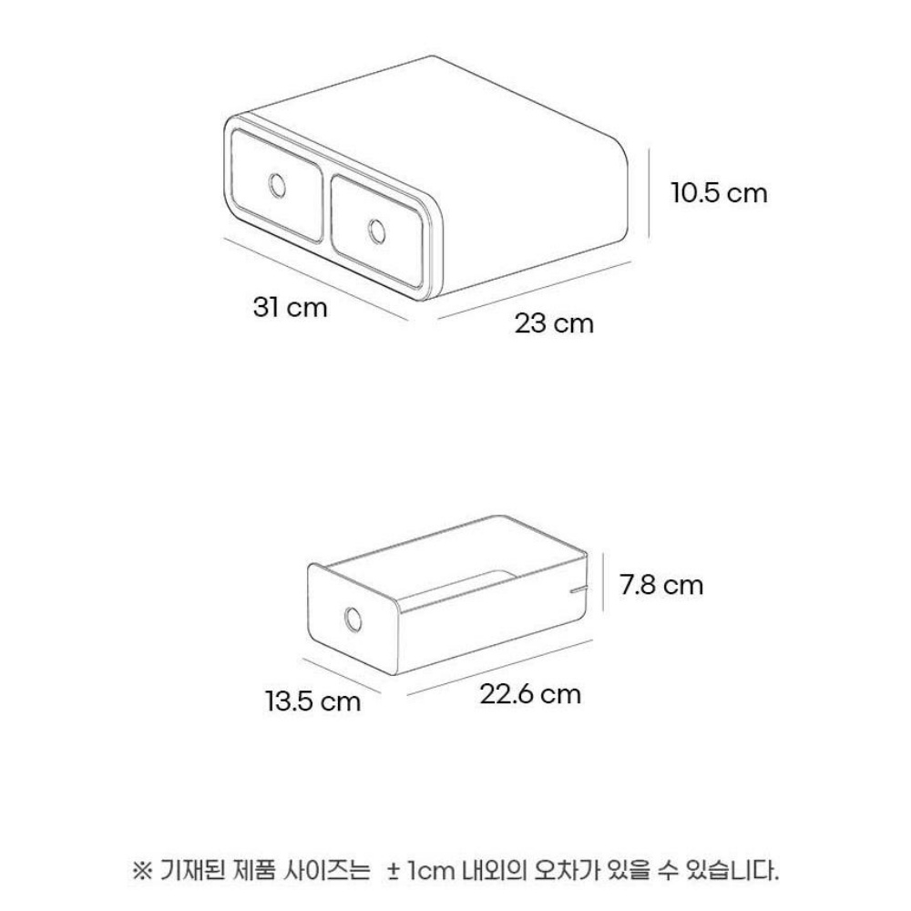 모니터받침대100mm 낮은받침대 선반 2단 받침 - 상세 이미지 3