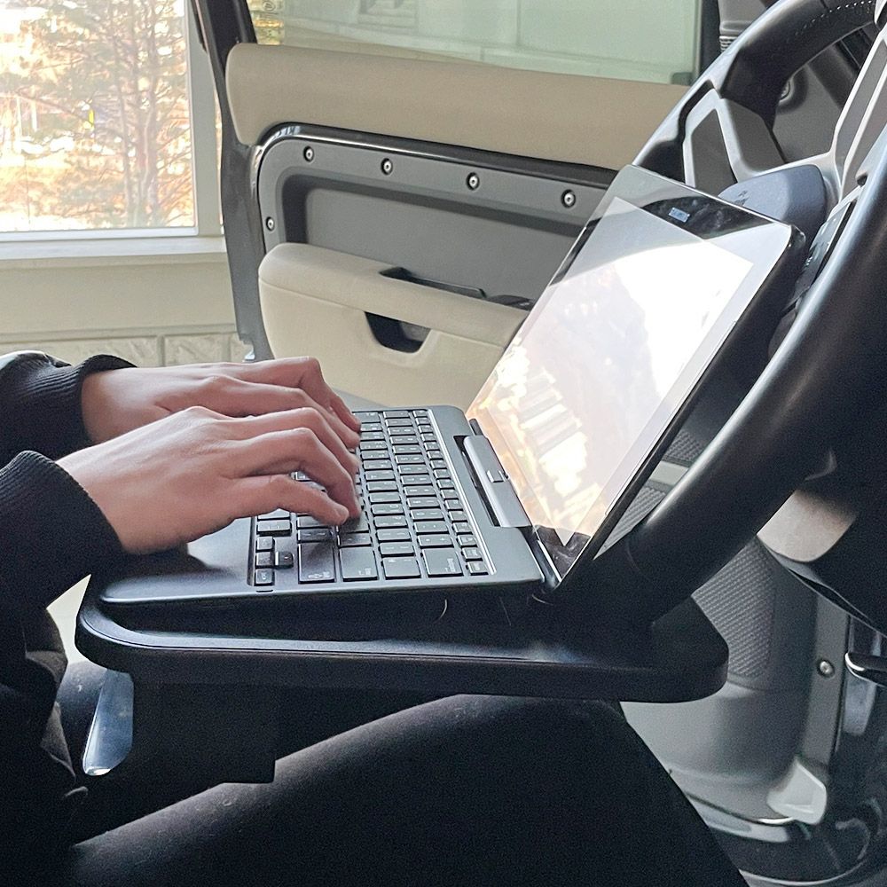 믿추 차량용 테이블 식탁 자동차테이블 책상 트레이 노트북거치대 식판 핸들트레이 - 상세 이미지 4