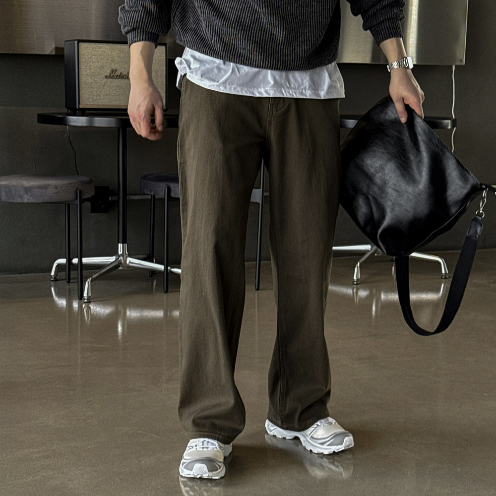 남자백바지 치노팬츠 남자와이드팬츠 - 상세 이미지 2