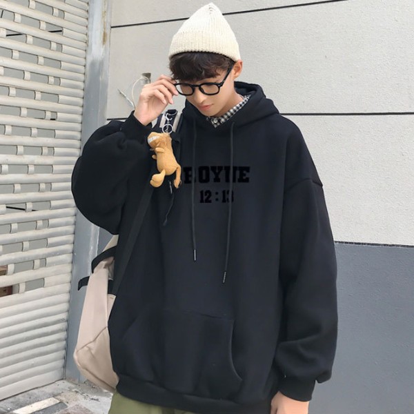후드티 기모 안감 긴팔 캐주얼 공용 티셔츠 IS- TS 03 맨투맨 라운드 - 메인 이미지