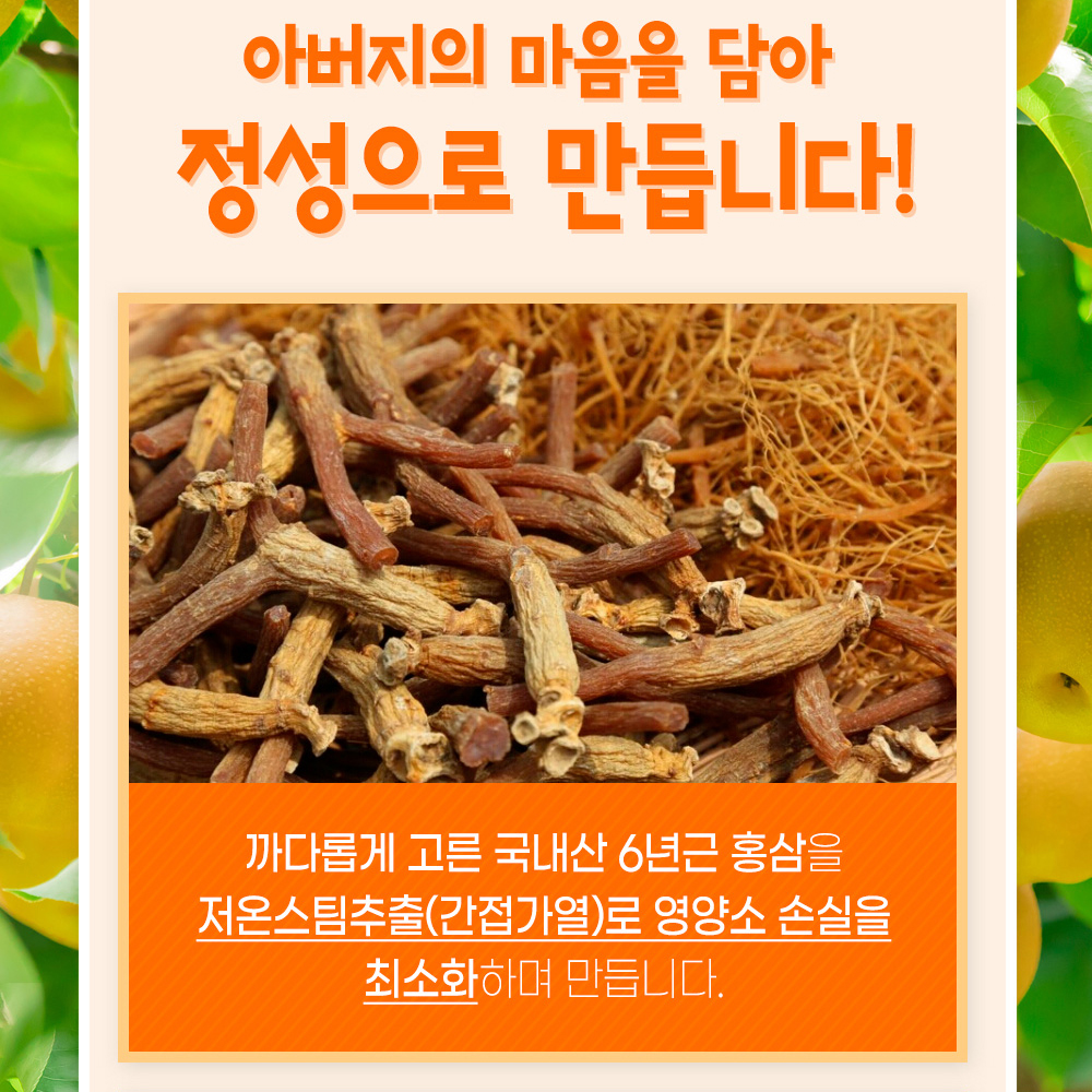 6년근 키즈 홍삼배즙 100ml 30포 진액 엑기스 - 상세 이미지 2
