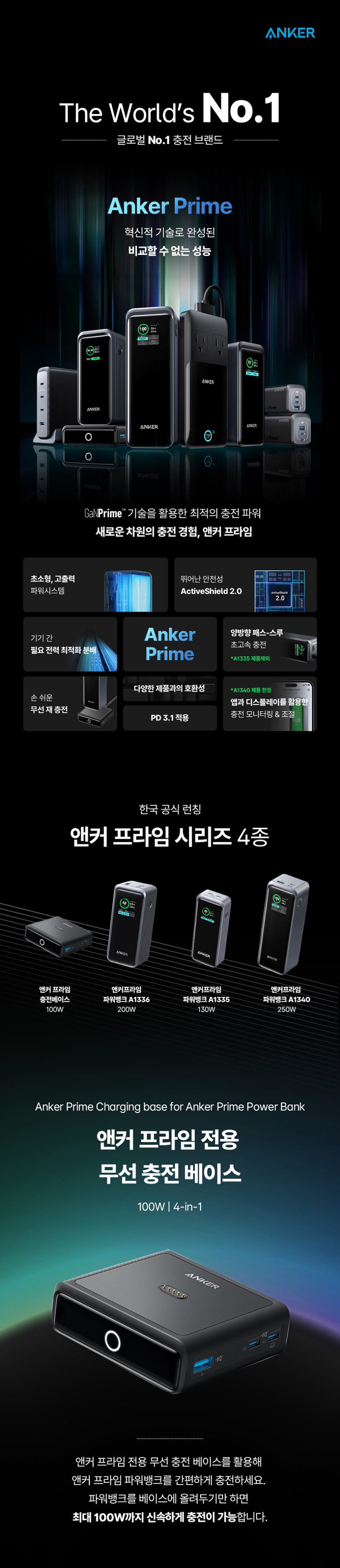 앤커 프라임 20000mAh 200W 보조배터리 A1336 + 충전 스테이션 100W A1902 판매처 상세 정보 이미지 2