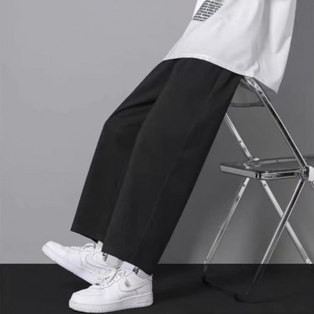 남자 트레이닝 팬츠 바지 츄리닝 밴딩 일자 스트레치 사계절 일자바지 운동 체육복 편한 - 상품 이미지