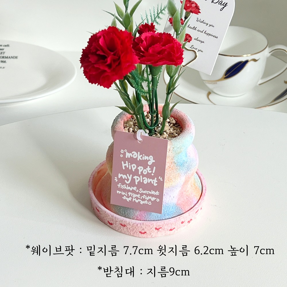 힙팟만들기 샤쉐 키트 카네이션 뱡향제 채색 키트 미술활동 가정의달 스승의달 이미지 6