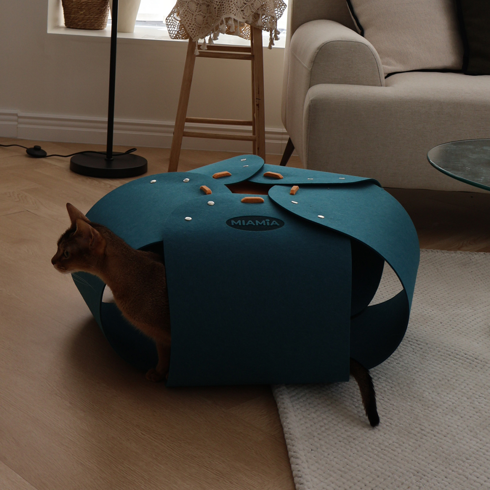 MIAMIA 플라워 고양이 숨숨 터널 집 캣 장난감 놀이터 미로