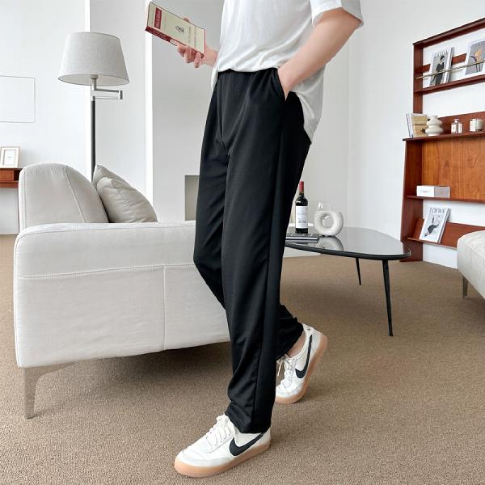 여름 트레이닝 바지 남자 데일리 밴딩 일자 팬츠 남성 트레이닝팬츠 - 상품 이미지