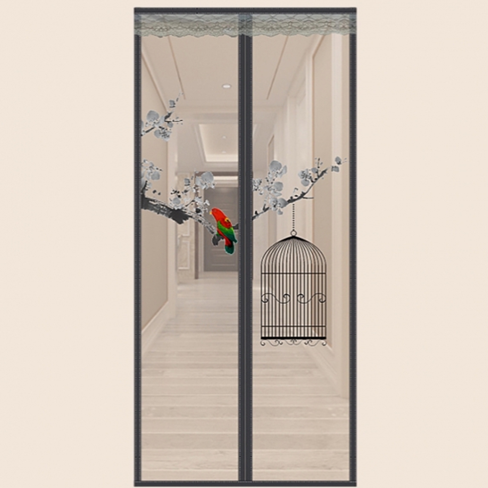 붙이는 현관문방충망 방 문틀 방충문 미세 자석모기장 90X220cm