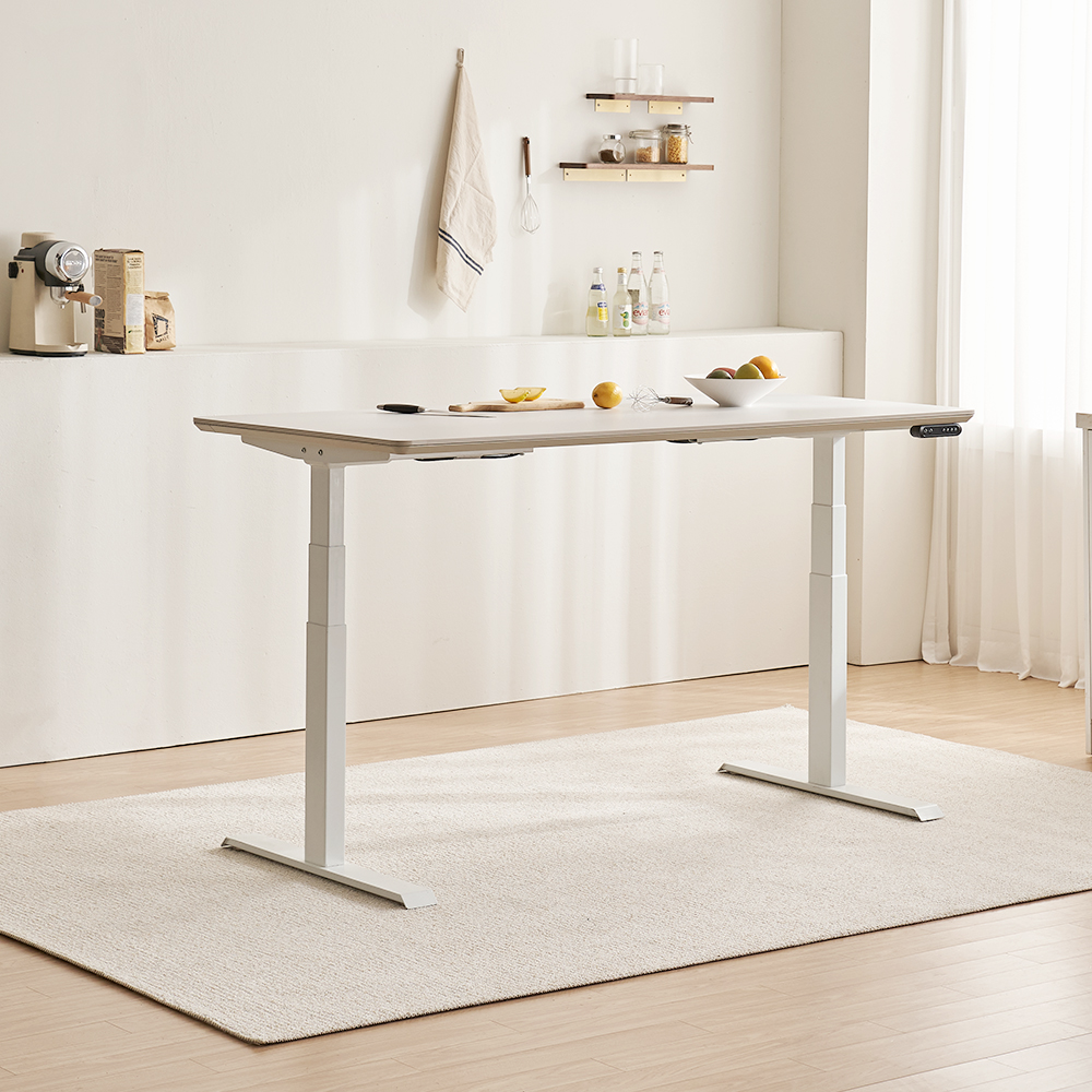 아이퍼스 세라믹 식탁 4인 전동 높낮이 모션테이블 포세린 1200 화이트 2스텝