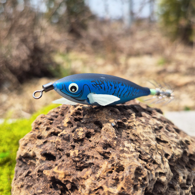 쿠미 레인저 미니 에기 무광 래틀 수평 55F 스몰 애기 쭈꾸미 갑오징어 블루, 8cm