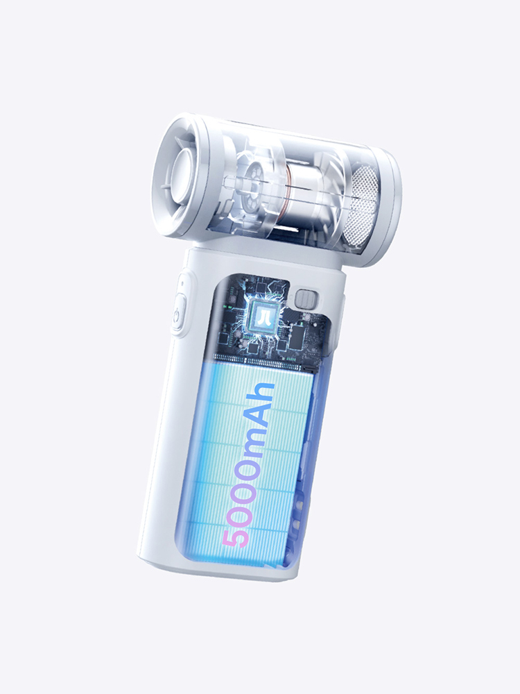 5000mAh 휴대용 손 선풍기 소형 무선 미니 선풍기 손풍기 LIFE9 라이트그레이 이미지 8