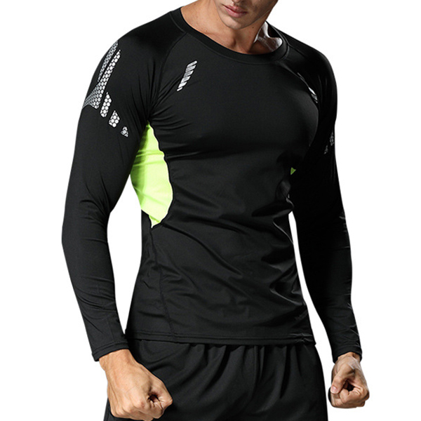 남성 3컬러 헬스 슬림핏 스포츠 긴팔 러닝 티셔츠 IS- LT 01 남자 긴팔티