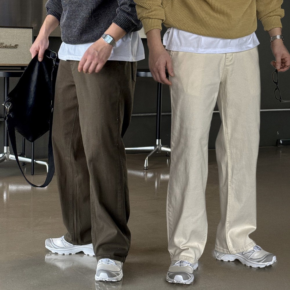 남자백바지 치노팬츠 남자와이드팬츠 - 상품 이미지
