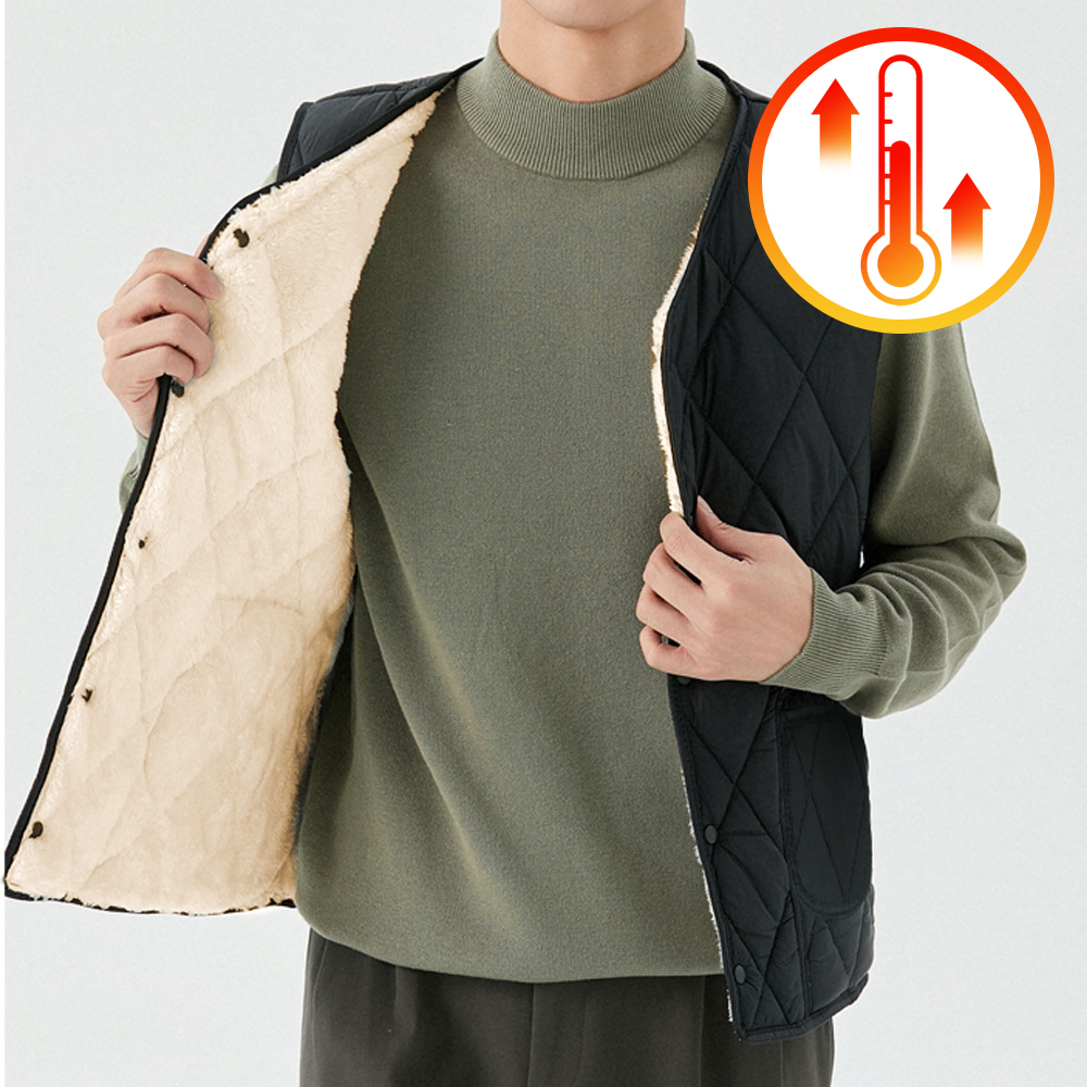 노바 쉘 후리스 패디드 조끼 패딩 양털 조까 베스트 겨울 남자 방한 퀼팅 기모 깔깔이