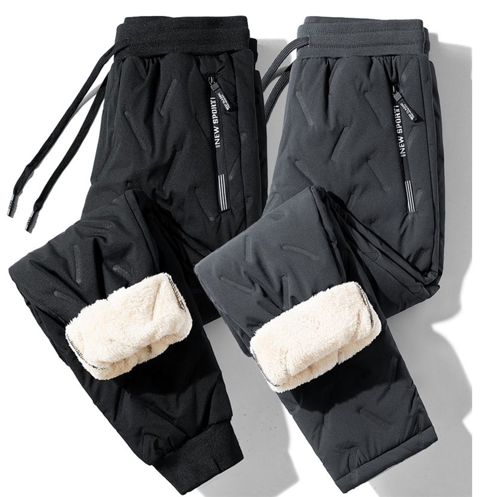 남자 겨울 밴딩 방한 야외 운동 털안감 기모 바지 털팬츠 털바지 보온 용품 배달 조거 - 상품 이미지