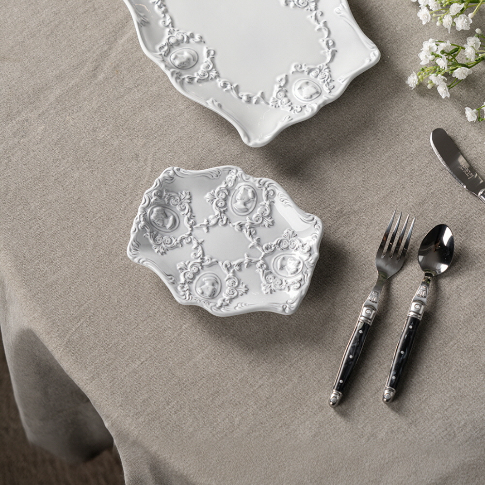 VBC까사 까메오 이태리 빈티지 수입 그릇 / 15cm, 사각접시(S)