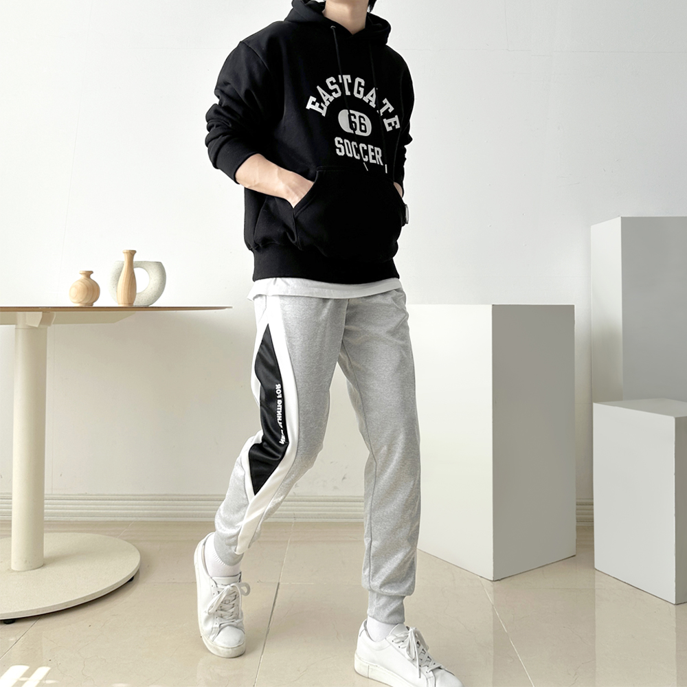 스플릿 톤즈 조거 팬츠 트레이닝 바지 남자 츄리닝 스웻 밴딩 추리닝 운동복 편한 남성 - 상품 이미지