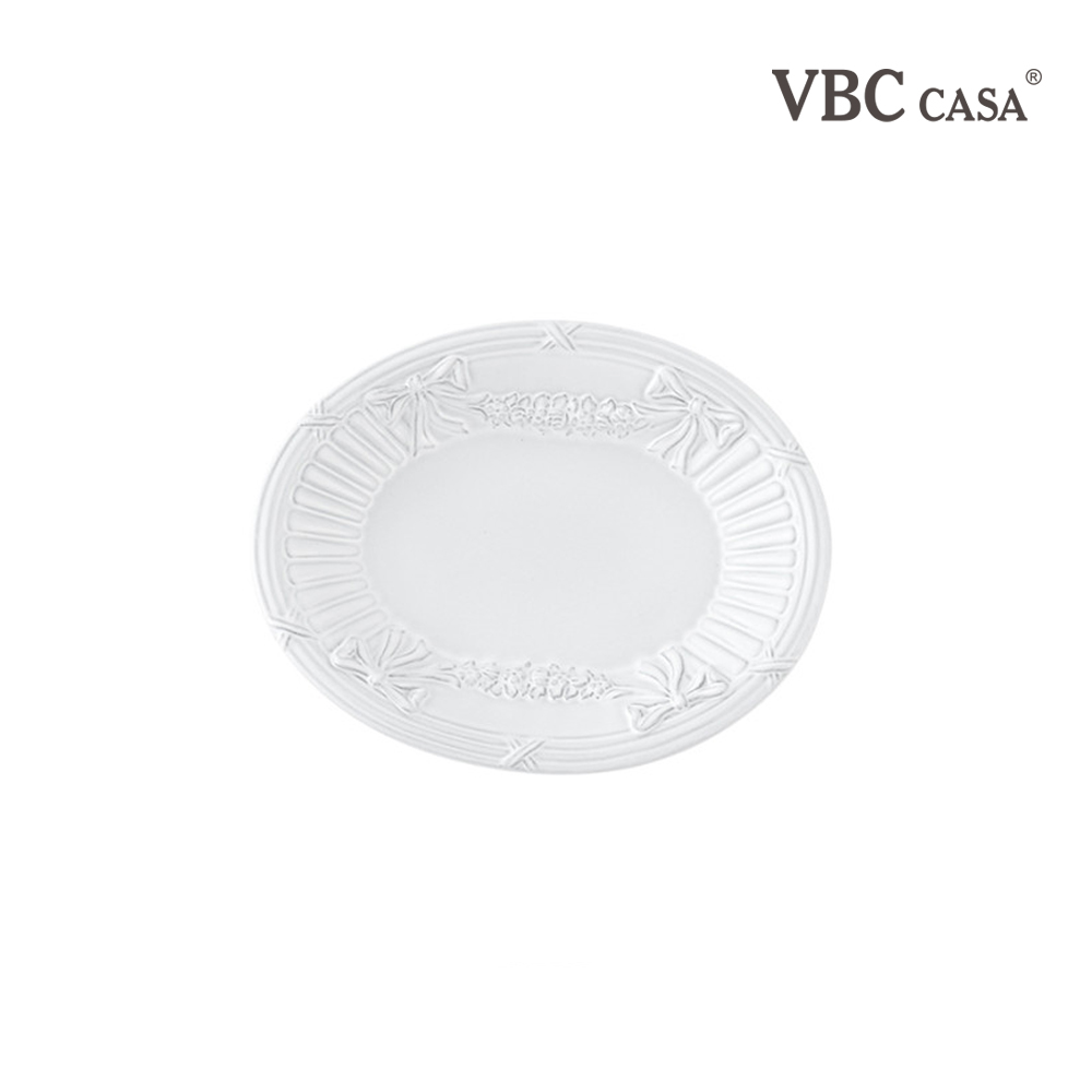 VBC까사 까메오 이태리 빈티지 수입 그릇 / 16cm, 갈랜드 타원접시(S) - 상세 이미지 3