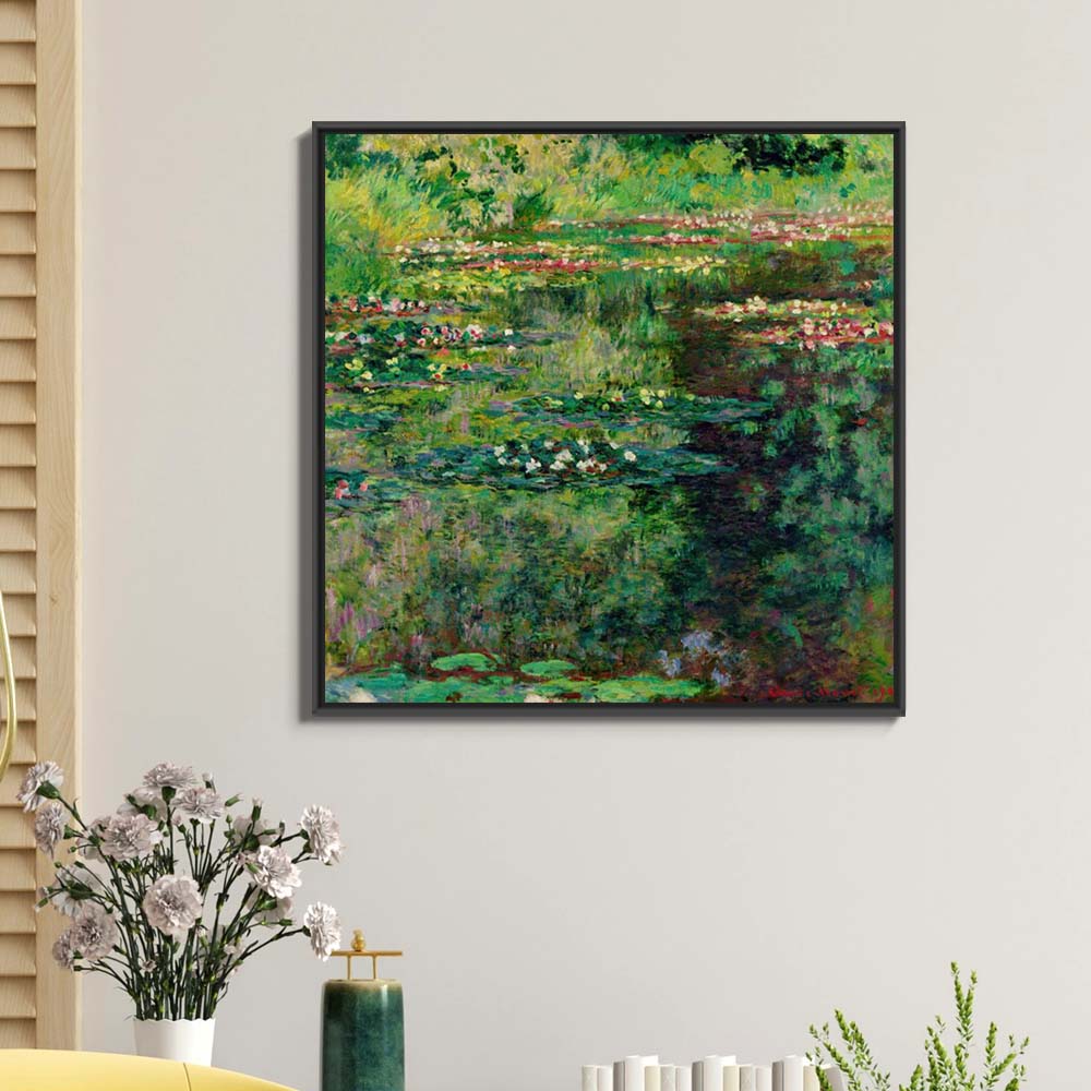클로드 모네 수련1904 그림 70 x 70cm 명화 캔버스 띄움 액자 거실 카페 인테리어 - 상세 이미지 2