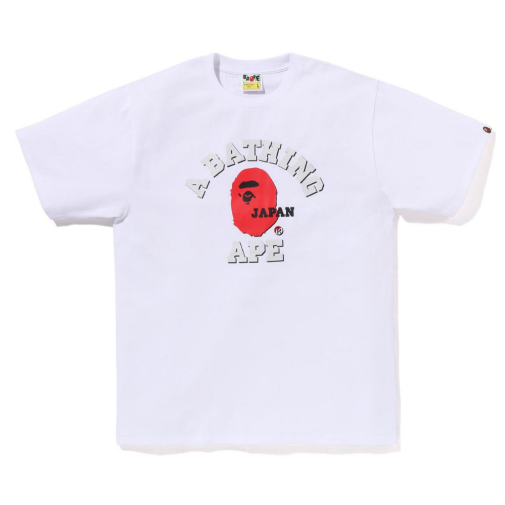 베이프 반팔티 JAPAN COLLEGE TEE 3월 4주차 신상 1L22-110-020 - 상품 이미지