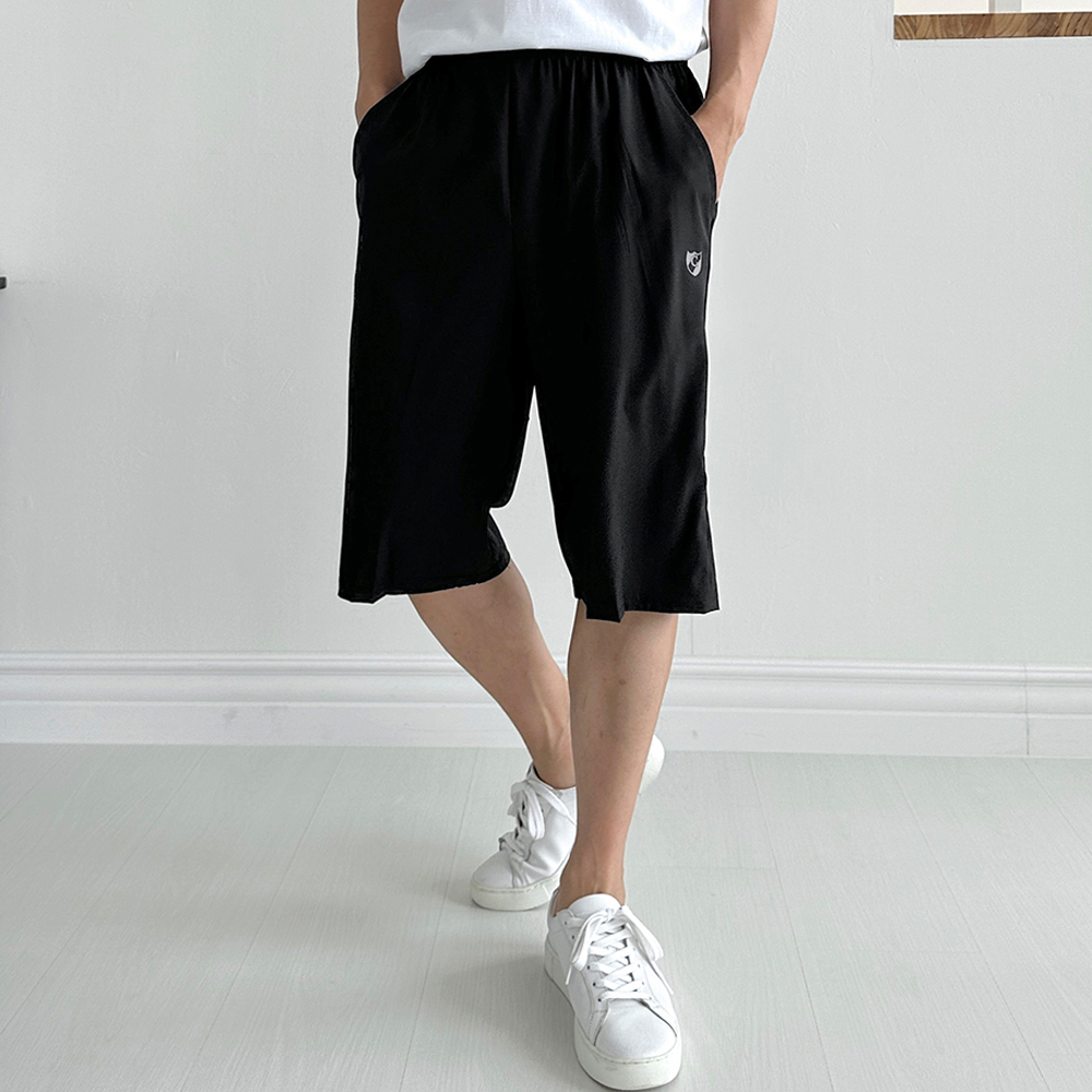 남자 아이스 반바지 여름 트레이닝룩 데일리 팬츠 6부 남자6부 운동 헬스 남성용 츄리닝 - 상품 이미지