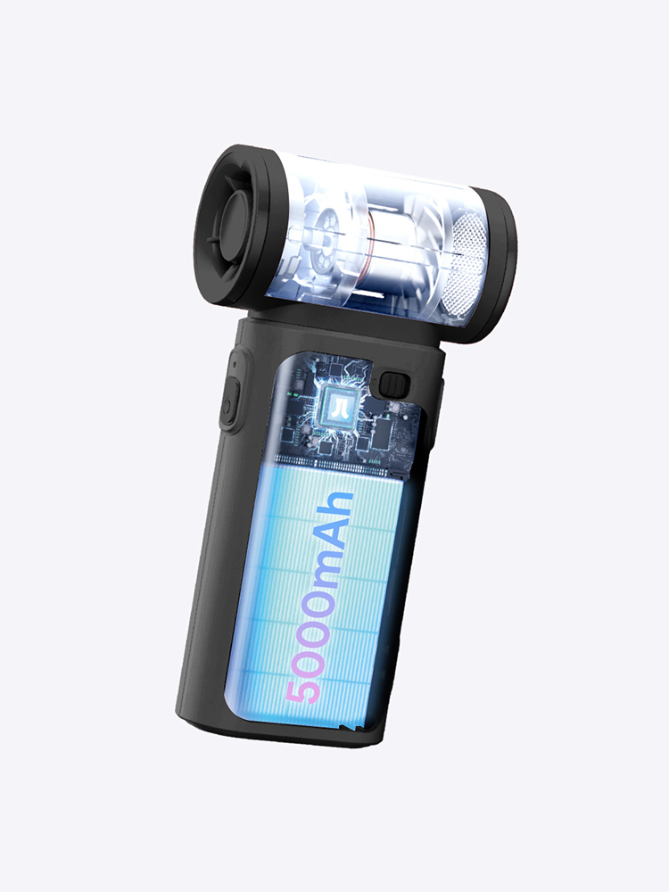 5000mAh 휴대용 손 선풍기 소형 무선 미니 선풍기 손풍기 LIFE9 카본블랙 이미지 8