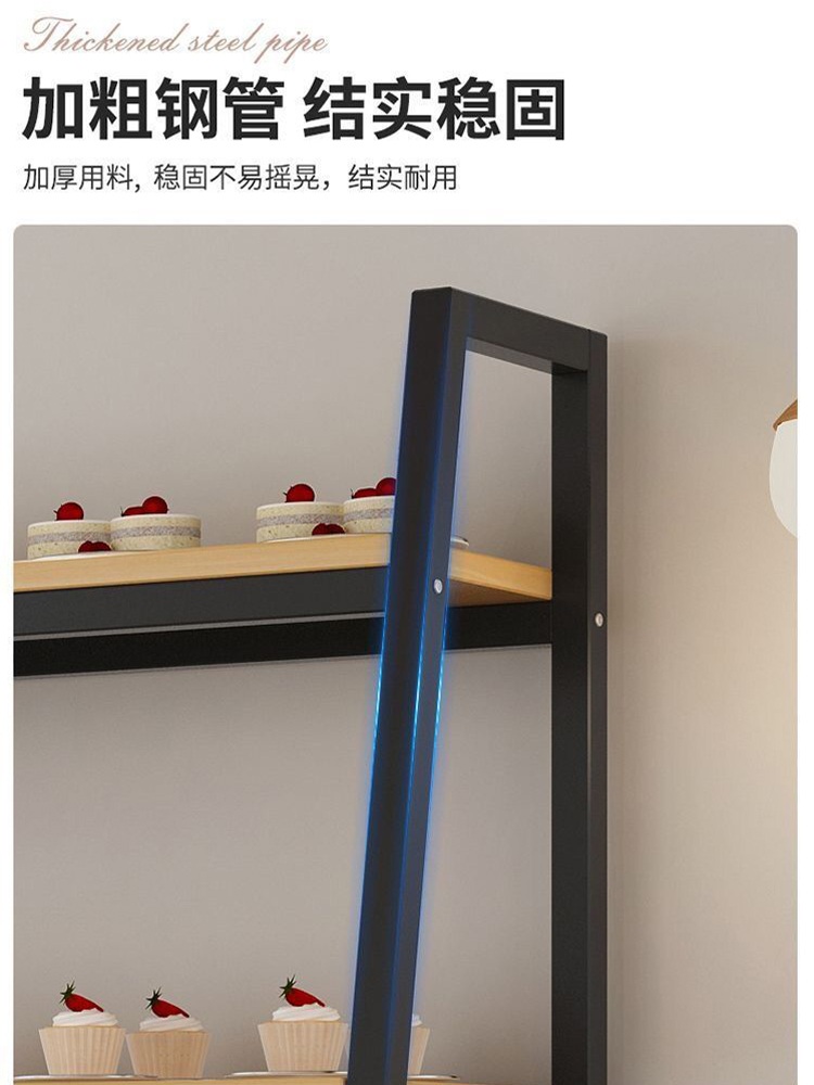 베이커리 진열대 홈카페 수납장 주방 하부장 120x40x145cm 카본블랙 - 상세 이미지 3