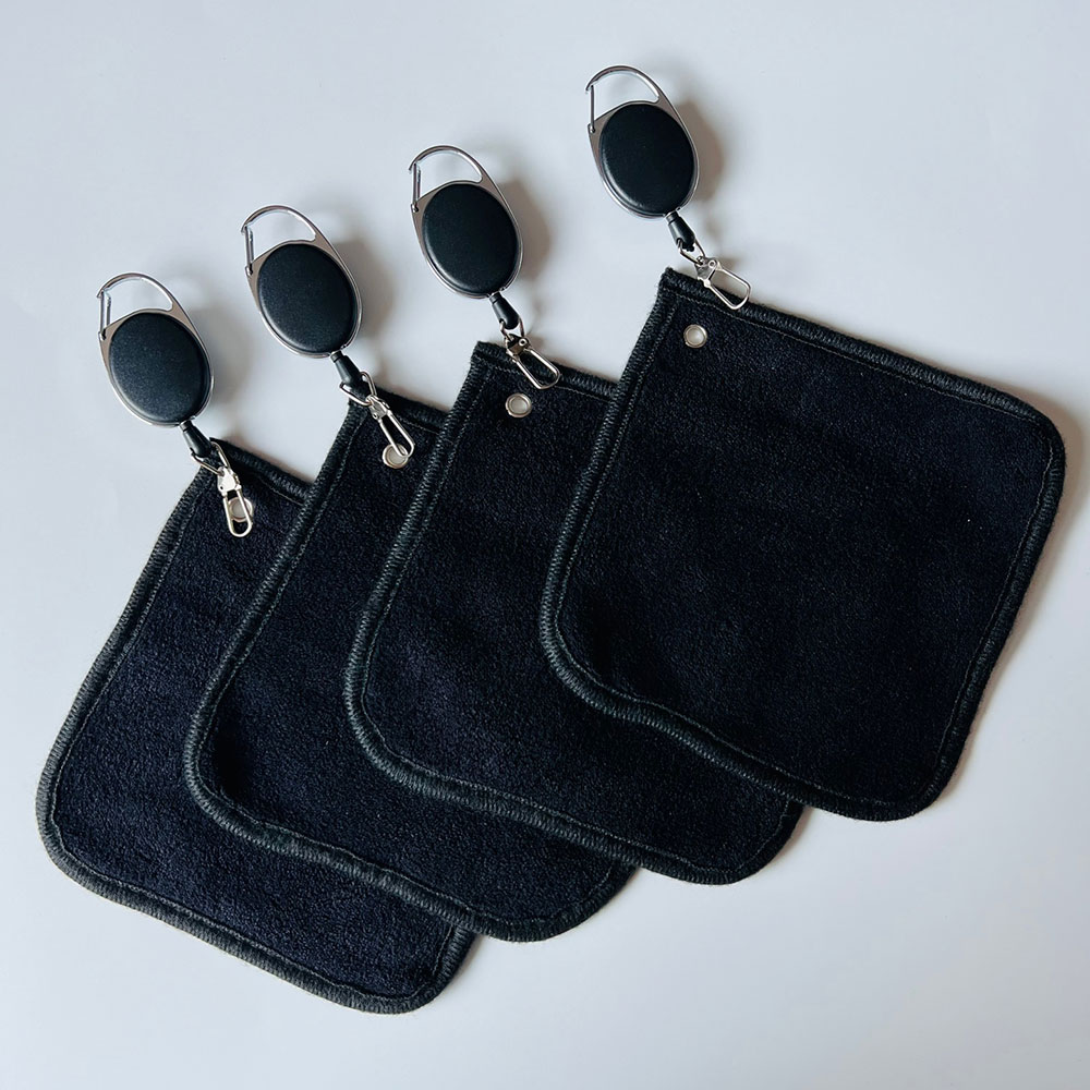 도톰한 양면 골프 공 수건 극세사 릴타올 필드용품 노캐디타월 S블랙 제품 이미지