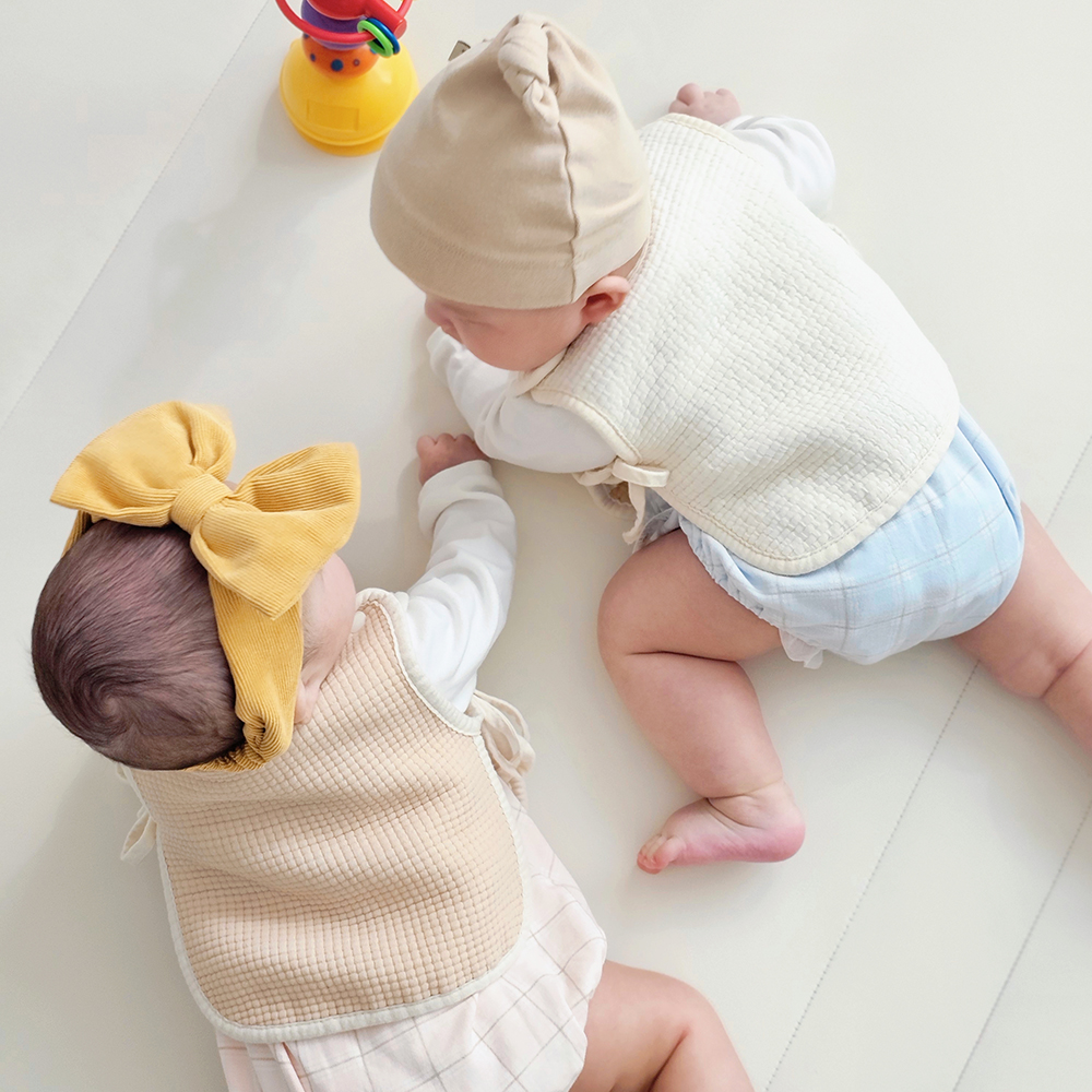 마롤로뜨 아기 턱받이 3중 거즈 조끼형 순면 이유식 유아 신생아 면 아기침받이