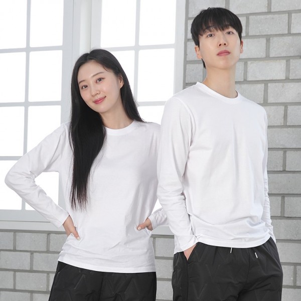 30수 긴팔티 티셔츠 면티셔츠 남자 여자 무지티 긴팔면티 교복면티 - 상품 이미지
