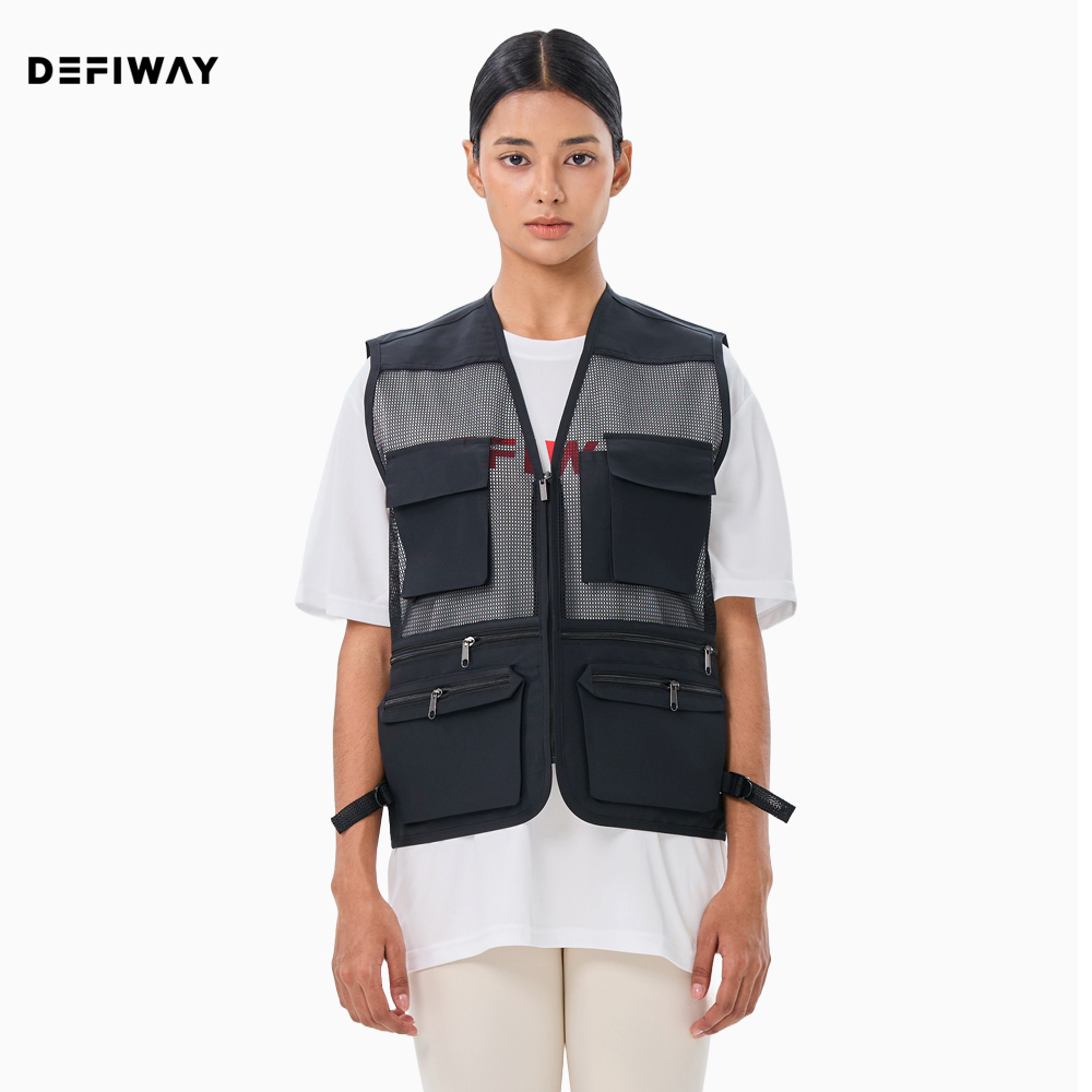 DV 110 타스란 망사 조끼 베스트 작업 현장 공사 노가다 DEFIWAY - 메인 이미지