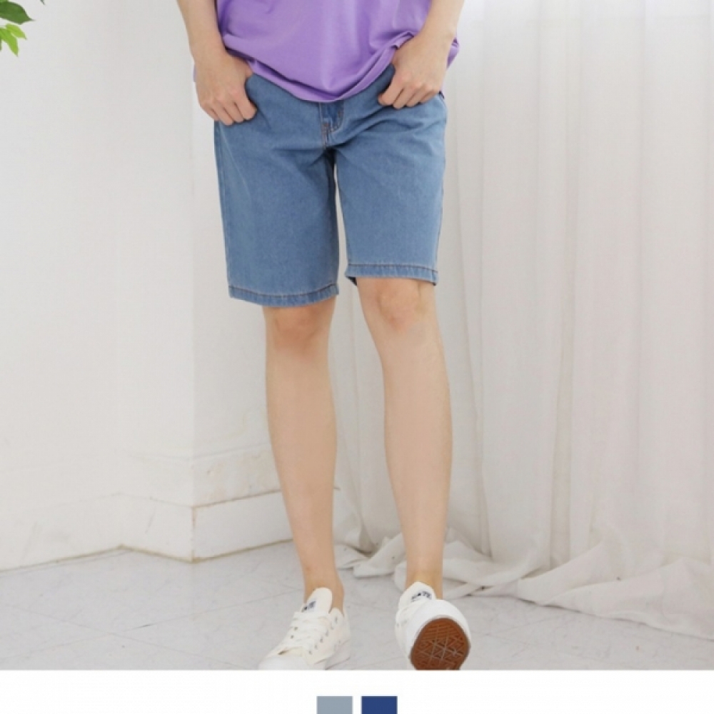 매일입고싶은 워싱 여름 청반 바지 3부 반바지 4부 팬츠