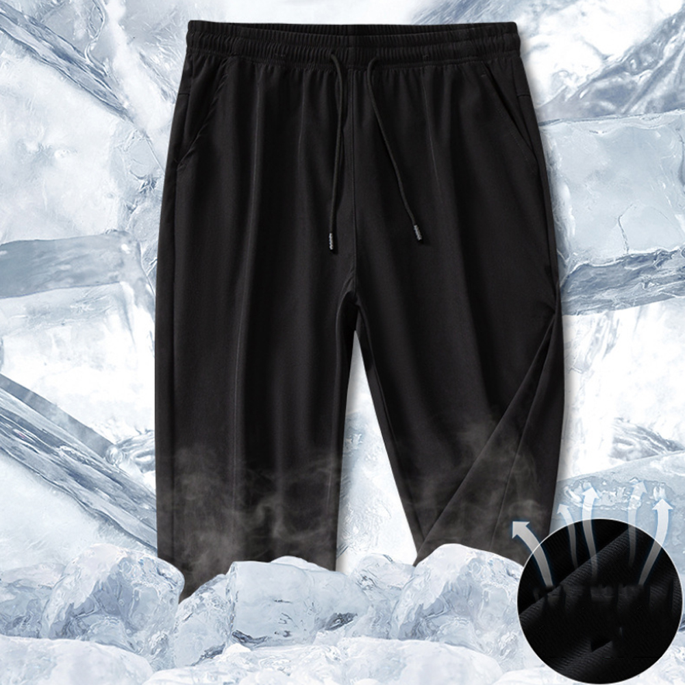 남성 7부 바지 여름 트레이닝 냉감 아이스 반바지 운동복 남자 5부 - 상품 이미지