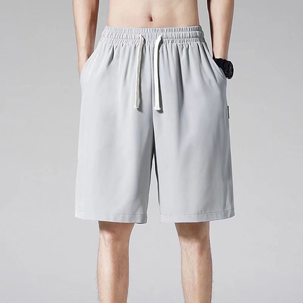 허리밴딩 고무줄 바지 남성 반바지 팬츠 IS- PA 65 아웃도어 레저 면바지 캐주얼 - 상품 이미지