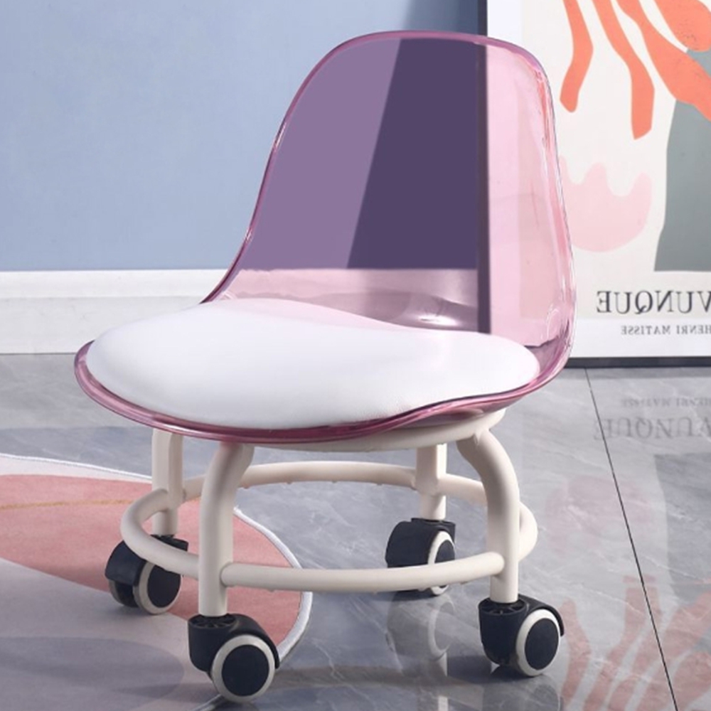 투명 앉은뱅이의자 바퀴달린 등받이 이동의자 청소 좌식체어