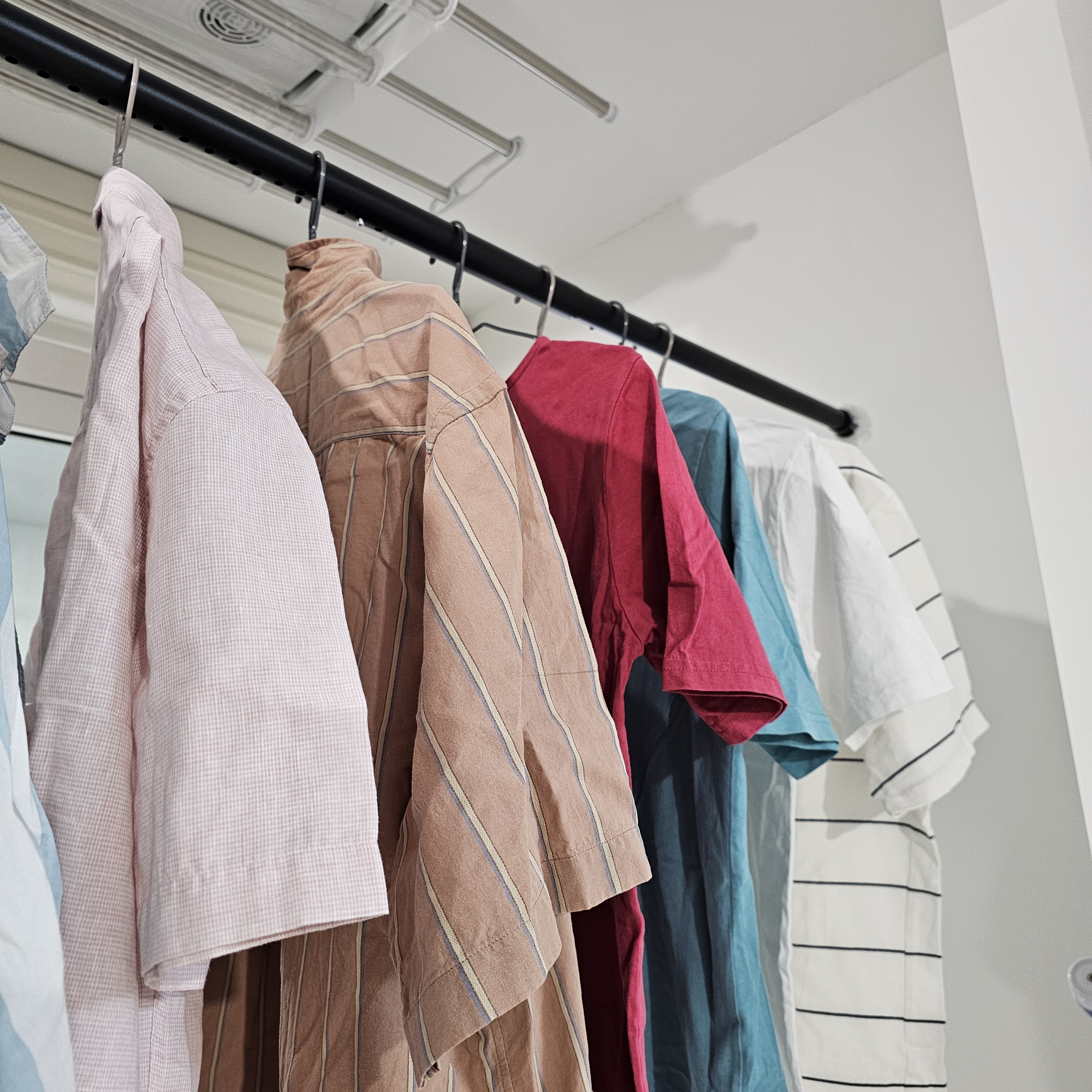 힘센압축봉 360-410cm 블랙 커튼봉 무타공 32MM 두꺼움