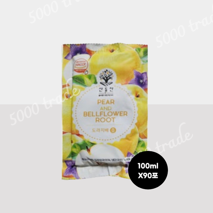 산들찬 물넣지않은 햇 3년근 도라지배즙 환절기 건강즙 100ml 90포 : 오천상사