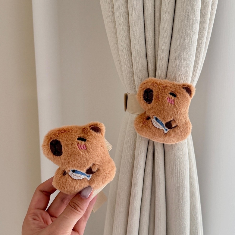 카피바라 귀여운 구름 커튼집게 커튼타이백 커텐묶기 커튼홀더