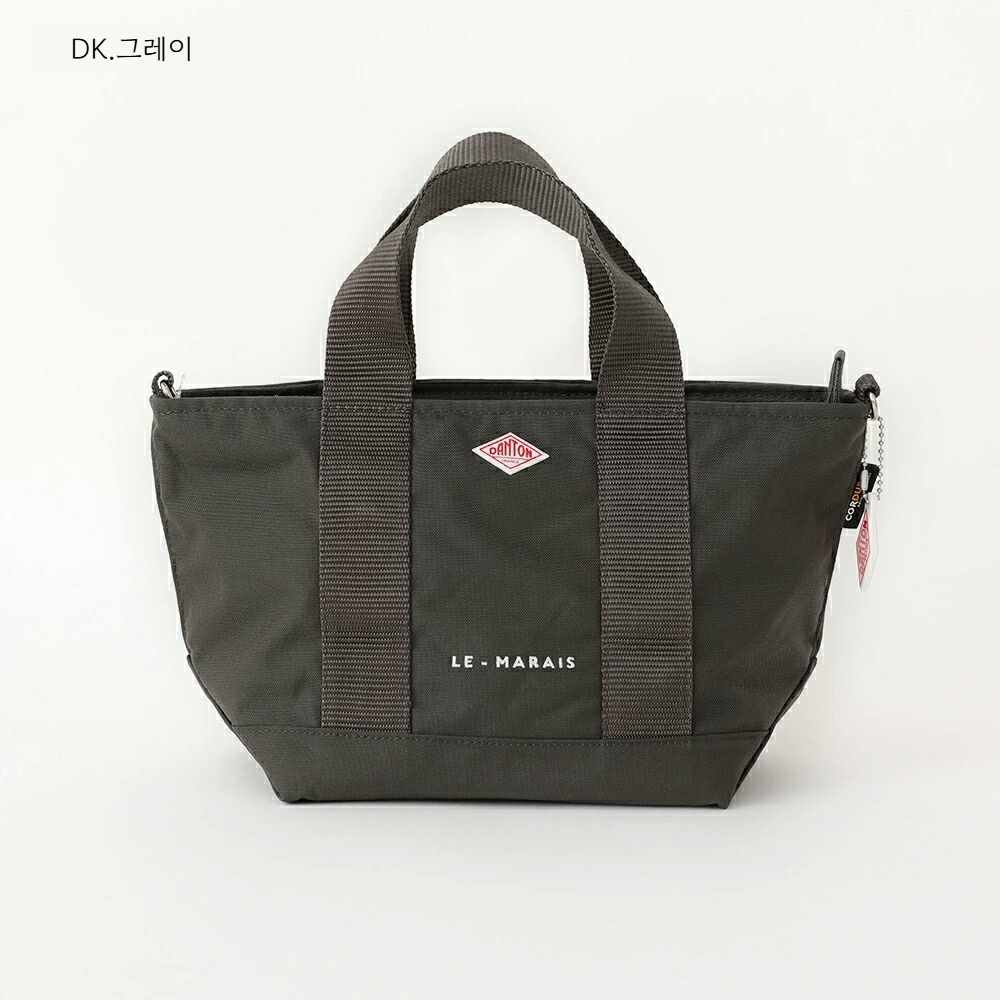 단톤 LE MARAIS 2WAY 나일론 토트백 크로스백 여성용 블랙 이미지 8