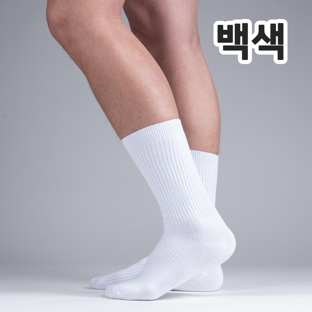 남성용 MS 갑종 순면 작업 5켤레 장목양말 - 상세 이미지 2