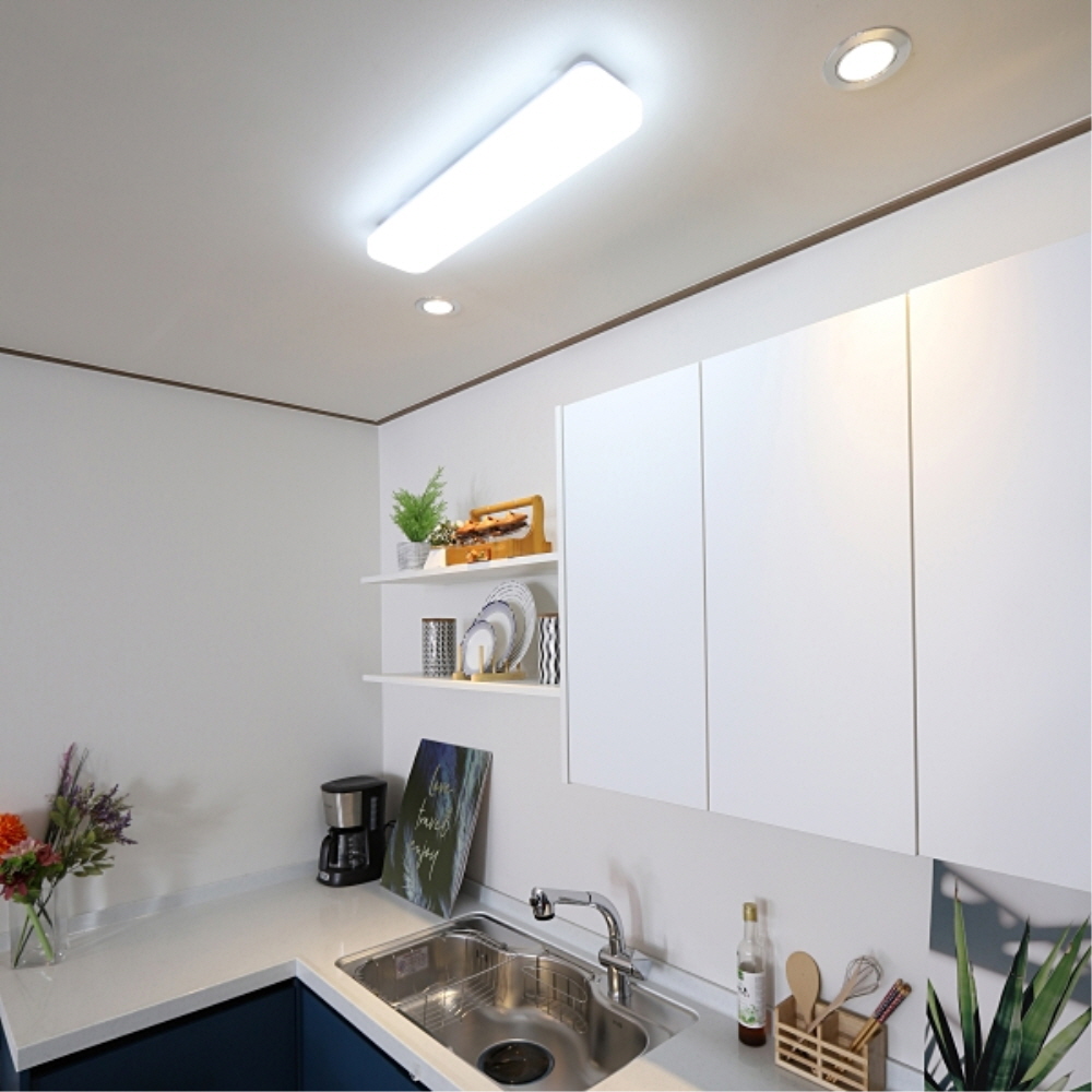 LED PREMIUM 주방등 1등 25W 주광색 플리커프리 전등 조명 메가맨 - 상세 이미지 3