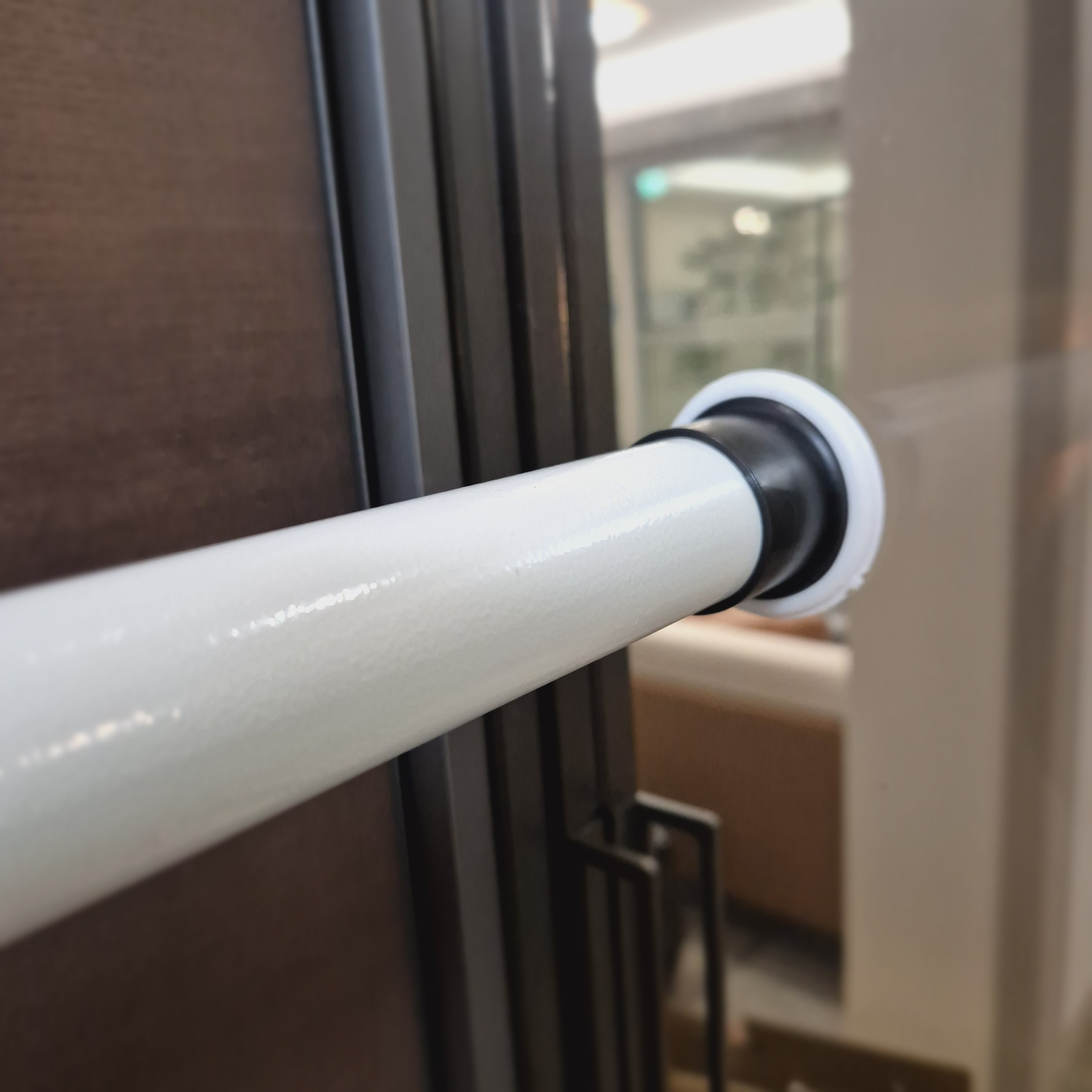 압축봉 무타공 커튼봉 옷걸이 행거 힘센 310-360cm 화이트