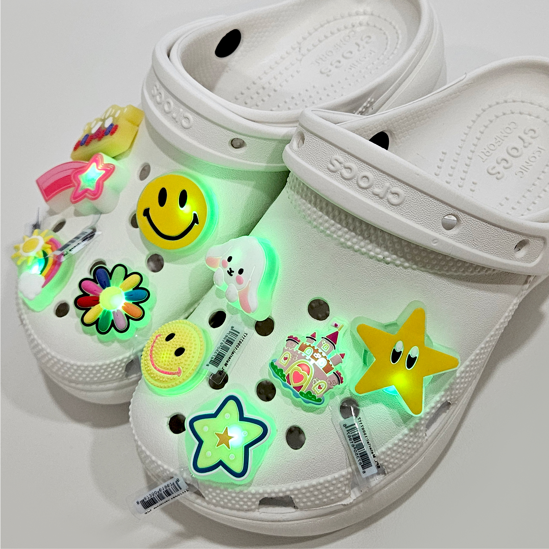 LED 크록스 지비츠 파츠 자비츠 참 신발 꾸미기 스마일 꽃 지게차