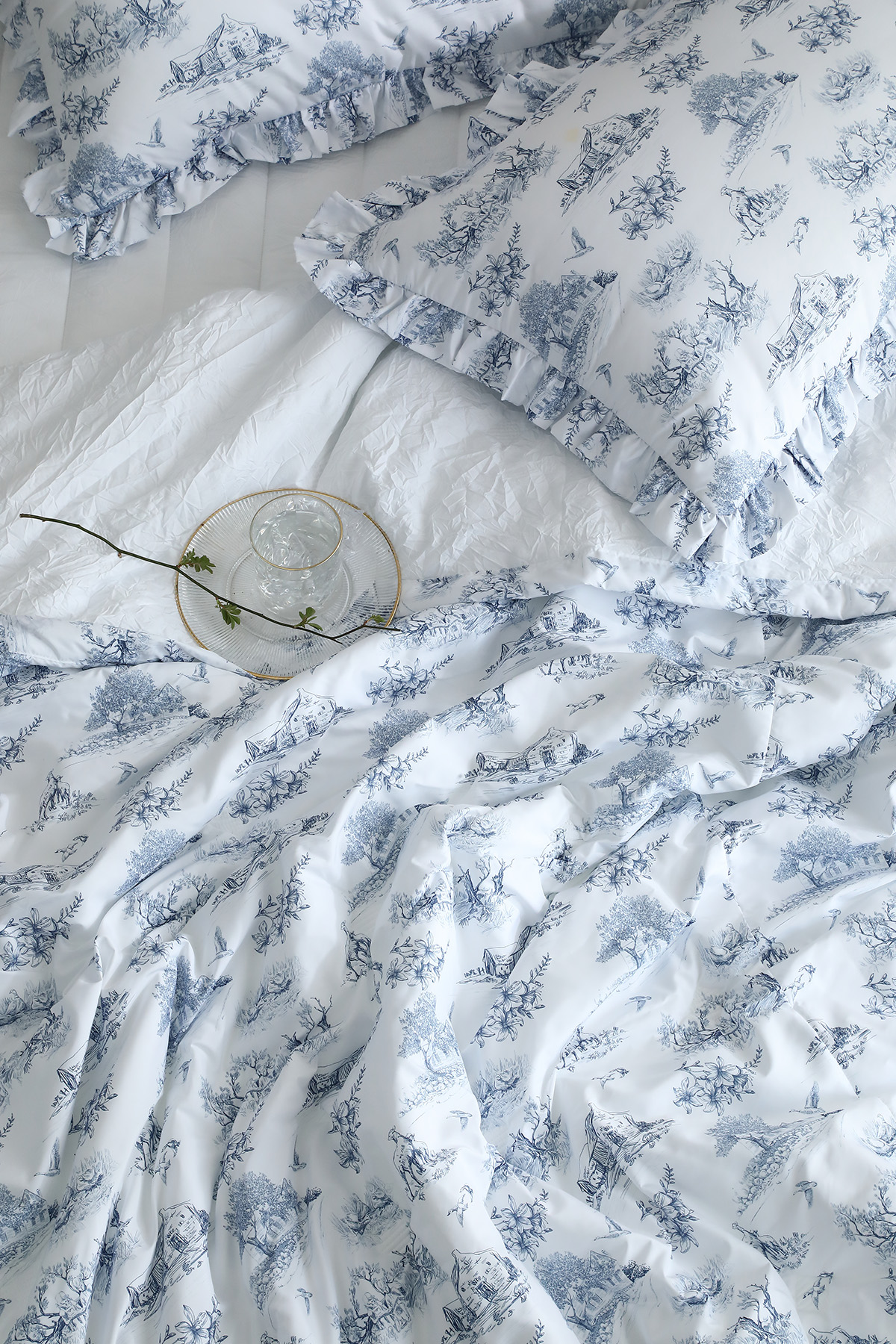 엠시베딩 간절기이불 뜨왈 구름 알러지케어 프릴 이불 SS